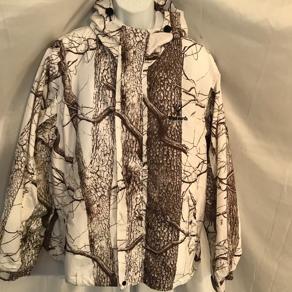Hunt Worth True White Camo Rare Popular Suit Color Water Proof Jacket & Pants - Picture 1 of 10